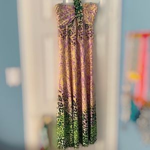 Multi coloured animal print maxi in large